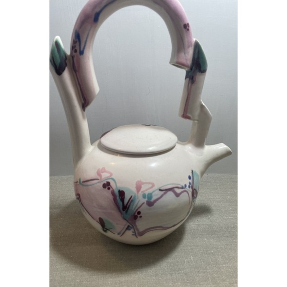 Japanese‎ Inspired Pottery Teapot 1990's - Picture 3 of 5